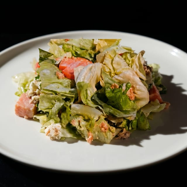 Garden Salad with Ginger Dressing.