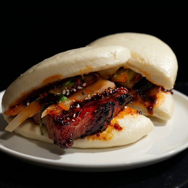 Lotus Bun (Bao Bun) with Pork Belly.