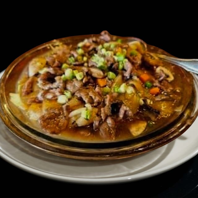 Beef Chow Fun in Black Bean Sauce.