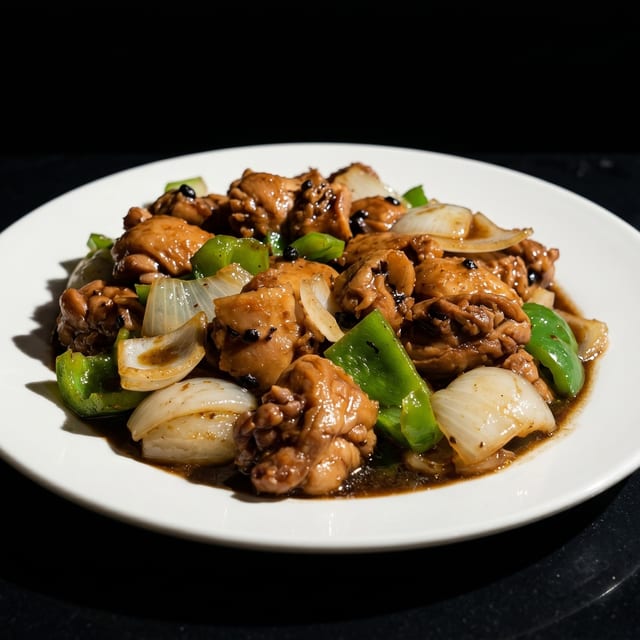 Chicken with Black Bean Sauce 香辣豆豉鸡.