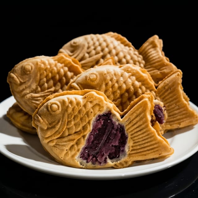 Taiyaki-Japanese Fish Shaped Waffle 鯛焼き.