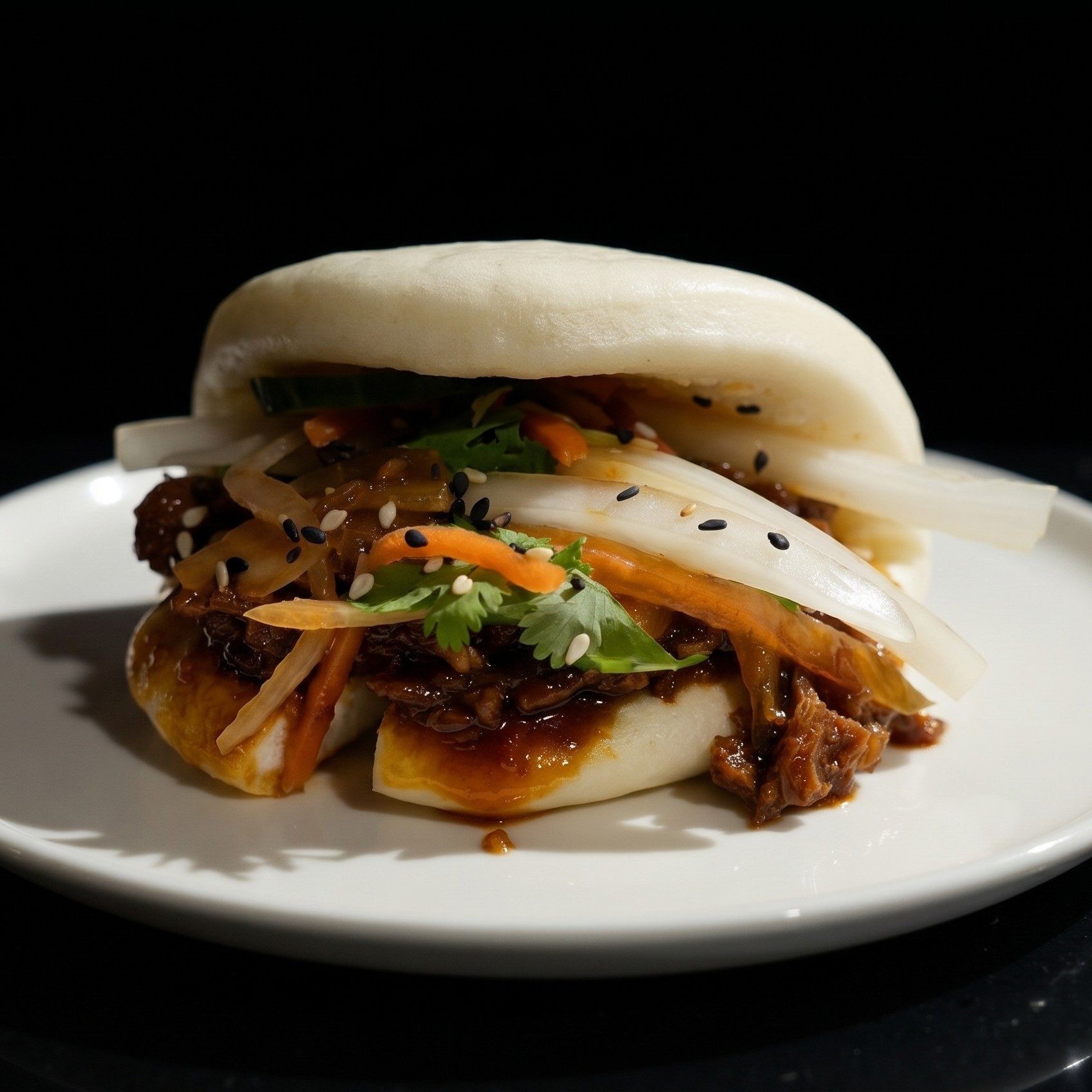 Lotus Bun (Bao Bun) with Beef Bulgogi.