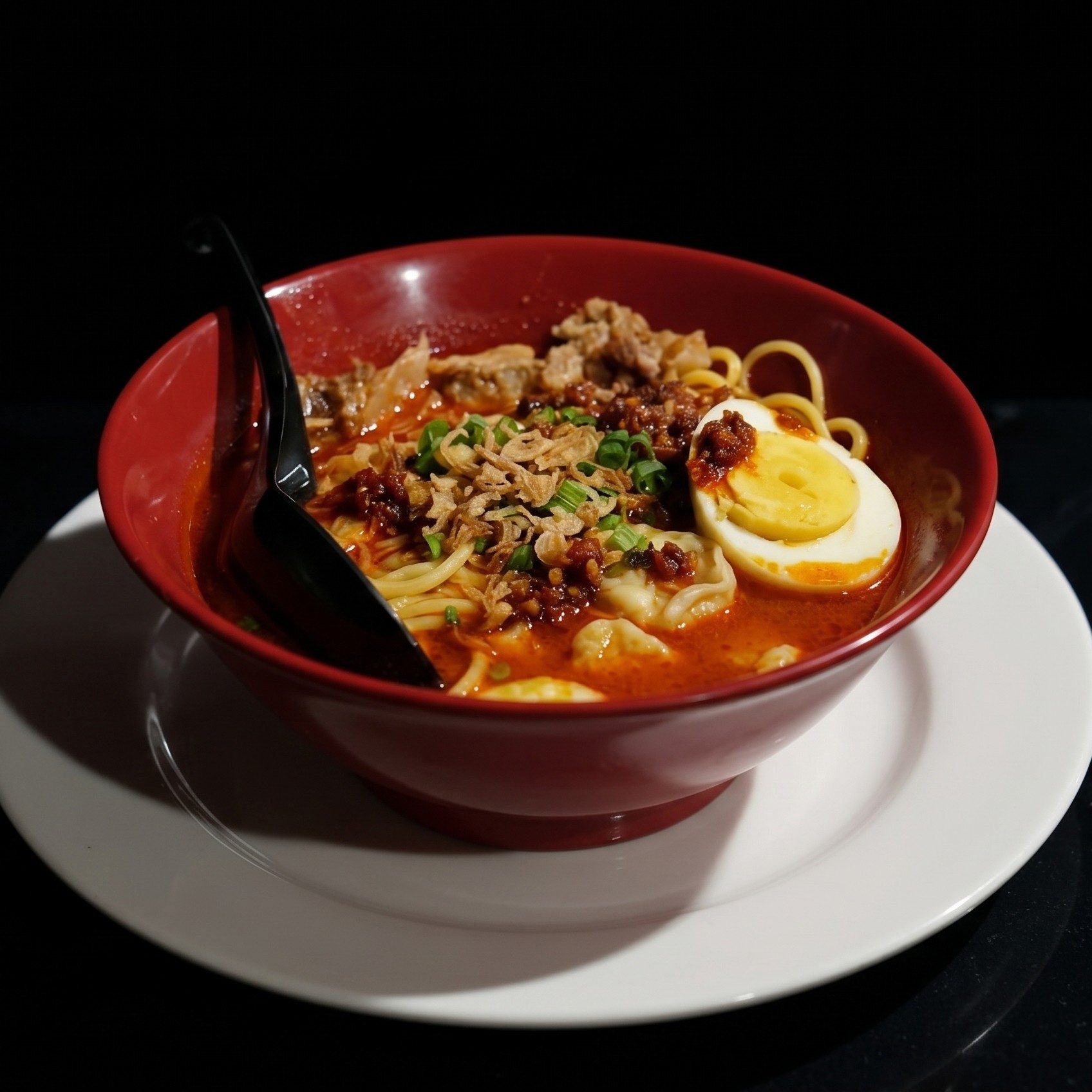 Spicy Shrimp Noodle Soup 虾膏面.
