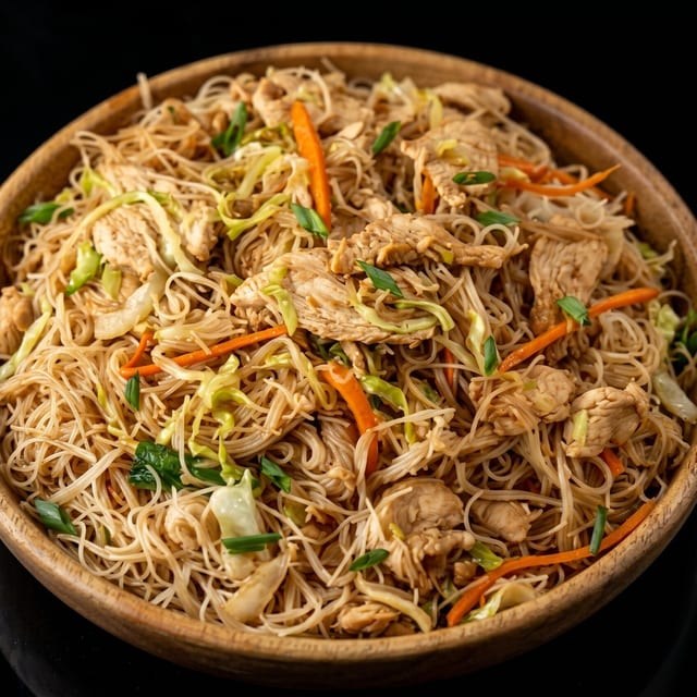 Chow Mei Fun (Stir-Fried Thin Rice Noodles).