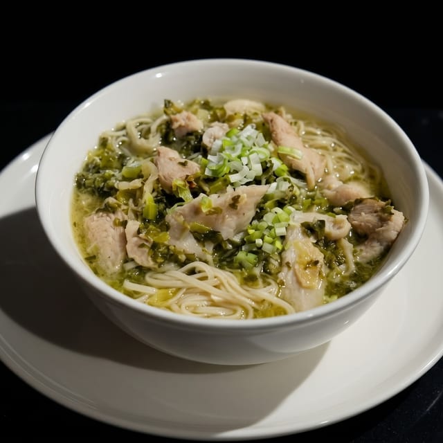 Sour Mustard Fish Noodle Soup 酸菜鱼汤面.