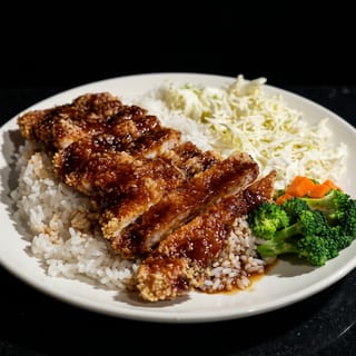 Tonkatsu (Japanese Pork Cutlet) Over Rice