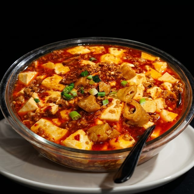 Spicy Tofu & Intestine 麻婆肥肠.
