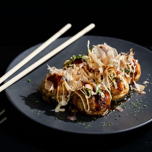 Takoyaki (Battered Octopus Ball).