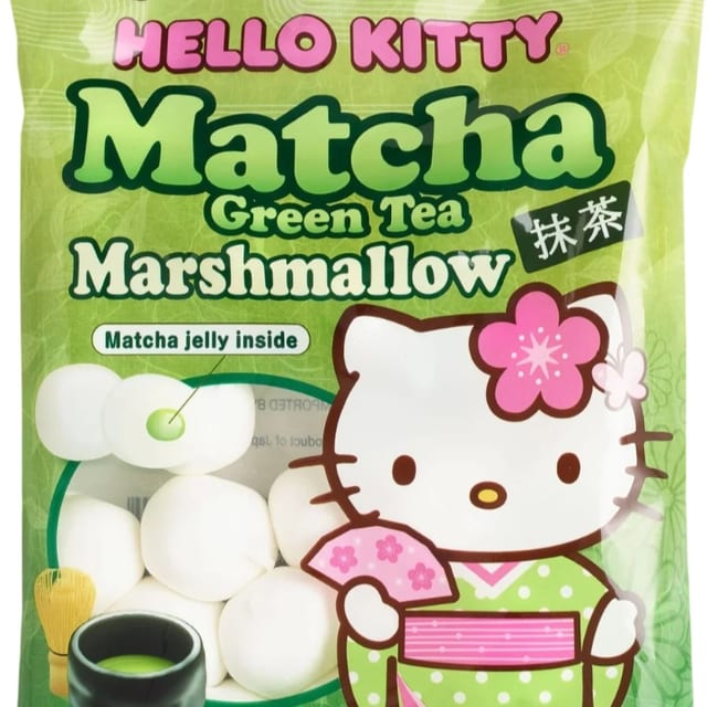 Hello Kitty Marshmallow with Matcha fillings.